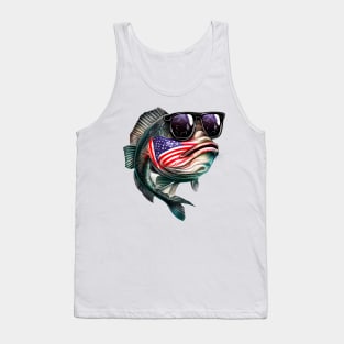 Cool American Bass Fish #2 Tank Top